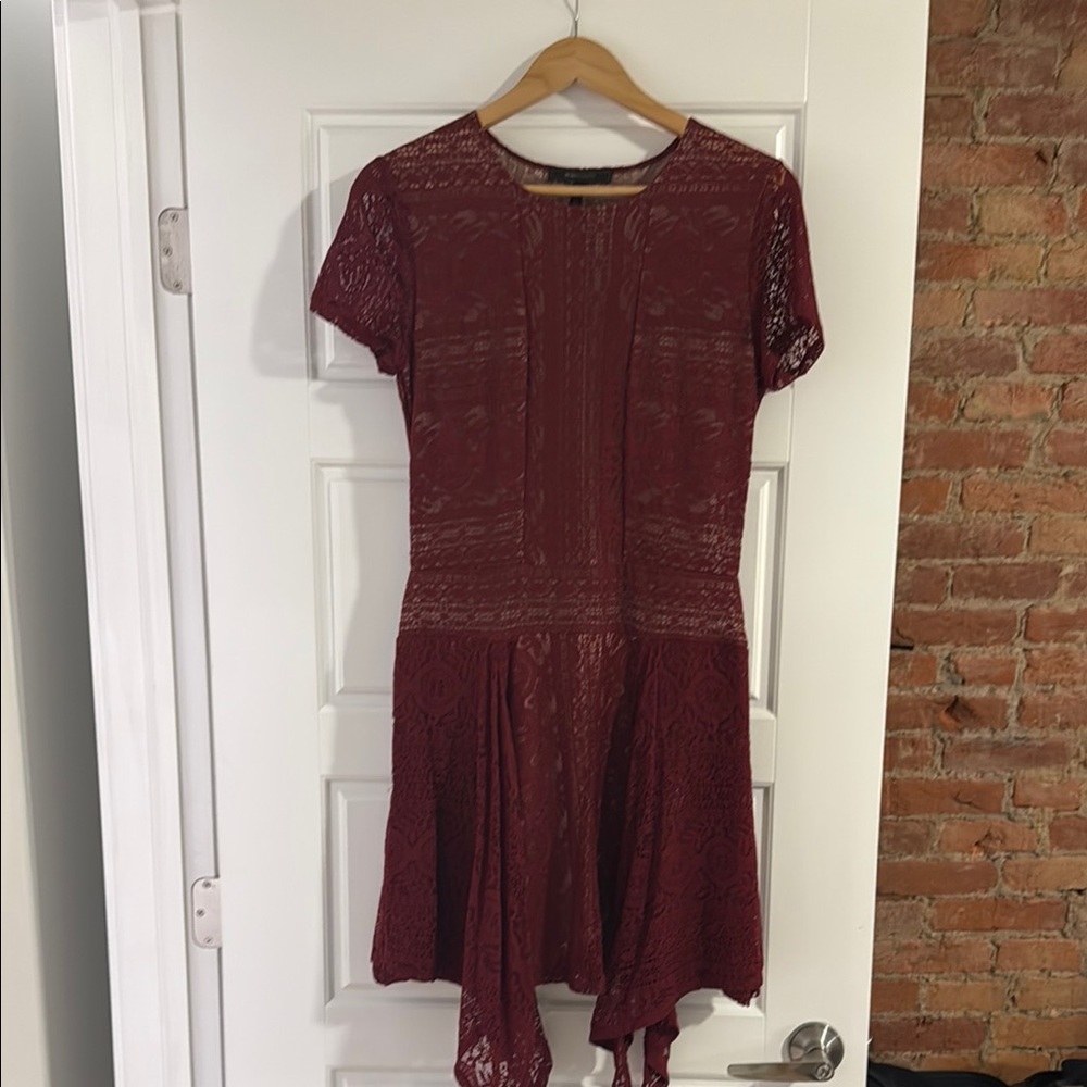 BCBGMaxAzria Red Fit and Flare Dress for Cocktail Night Out